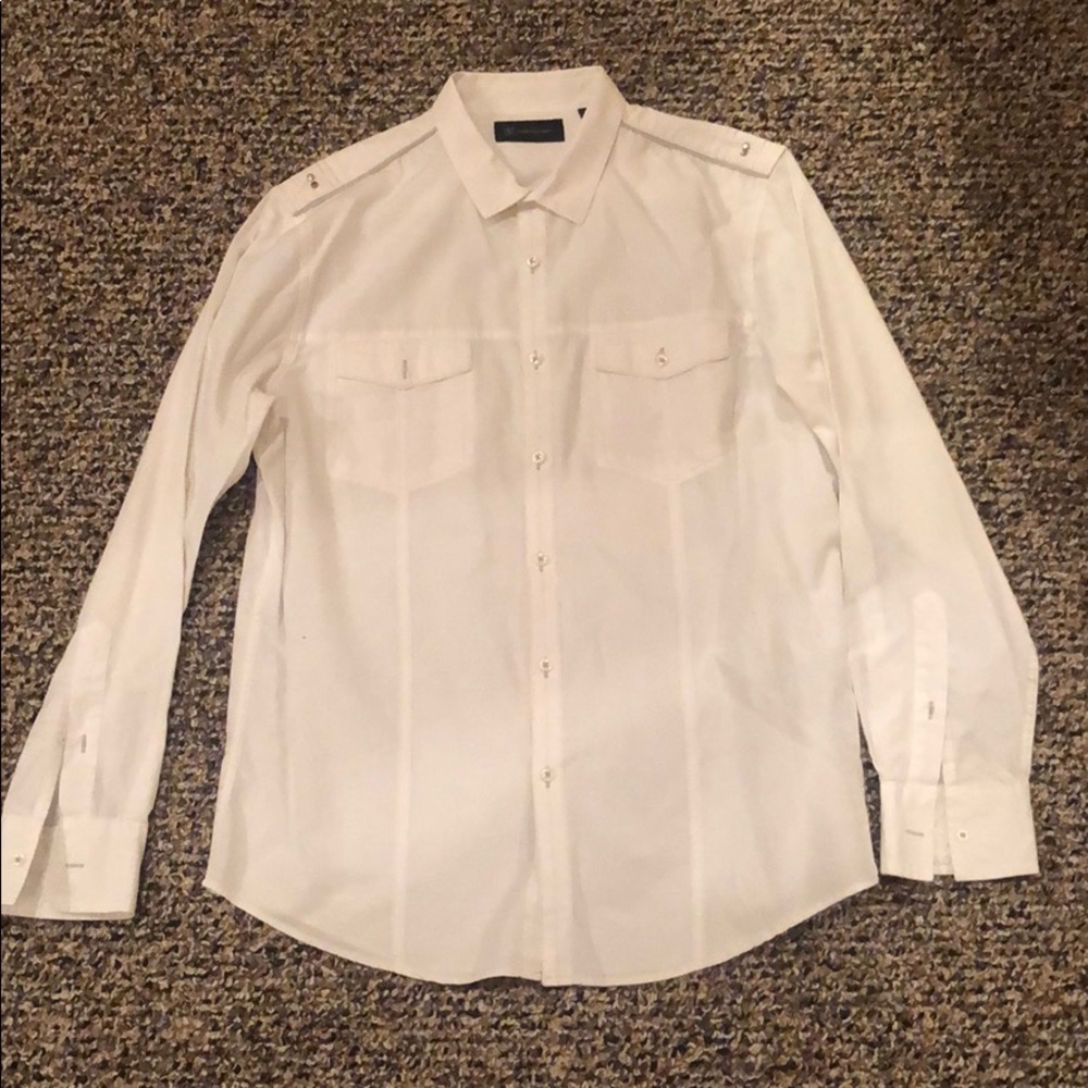 White INC Button Down shirt, size: Large